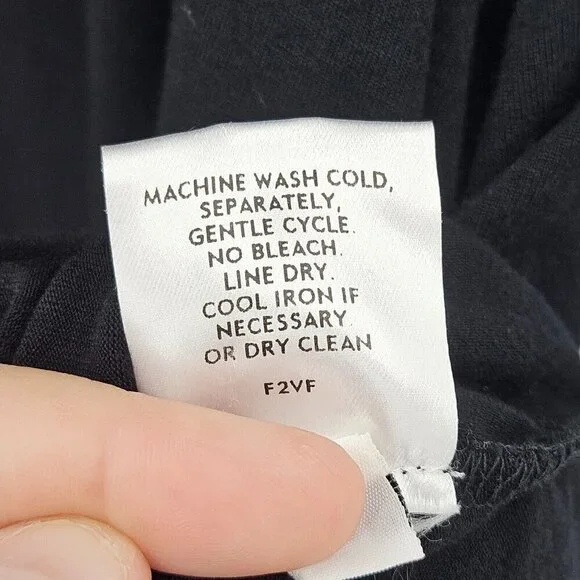 Eileen Fisher Jersey Knit Scoop Neck Tunic Top Black Women’s Size M Minimalist - Picture 7 of 9